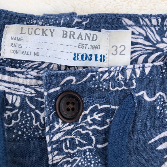 Lucky Brand Mens Flat Front Hawaiian Shorts sz 32 - Picture 2 of 6